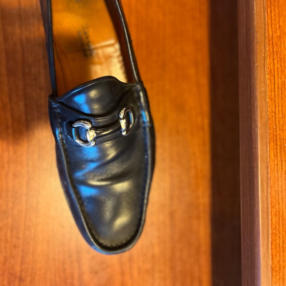 Santoni Black Leather Bit Loafers main image 5